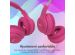 imoshion Casque pour enfants Bluetooth LED - Casque sans fil avec limiteur de décibels + Câble AUX - Hot Pink