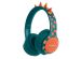 imoshion Kids Dino Bluetooth Casque - Casque pour enfants avec limiteur de décibels - Casque sans fil + câble AUX - Petrol Green / Orange