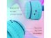 imoshion Casque pour enfants Bluetooth LED - Casque sans fil avec limiteur de décibels + Câble AUX - Cobalt Blue / Soft Blue