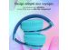 imoshion Casque pour enfants Bluetooth LED - Casque sans fil avec limiteur de décibels + Câble AUX - Cobalt Blue / Soft Blue