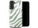 Selencia Coque arrière Vivid Samsung Galaxy S21 FE - Colorful Zebra Sage Green