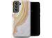 Selencia Coque arrière Vivid Samsung Galaxy S21 FE - Chic Marble Gold