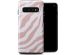 Selencia Coque arrière Vivid Samsung Galaxy S10 - Colorful Zebra Old Pink