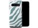 Selencia Coque arrière Vivid Samsung Galaxy S10 - Colorful Zebra Pine Blue