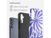 Selencia Coque arrière Vivid Samsung Galaxy A34 (5G) - Modern Bloom Sapphire Blue