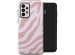 Selencia Coque arrière Vivid Samsung Galaxy A33 - Colorful Zebra Old Pink