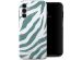 Selencia Coque arrière Vivid Samsung Galaxy A14 (5G/4G) - Colorful Zebra Pine Blue