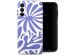 Selencia Coque arrière Vivid Samsung Galaxy A14 (5G/4G) - Modern Bloom Sapphire Blue