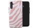 Selencia Coque arrière Vivid Samsung Galaxy A34 (5G) - Colorful Zebra Old Pink