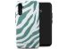 Selencia Coque arrière Vivid Samsung Galaxy A34 (5G) - Colorful Zebra Pine Blue