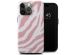 Selencia Coque arrière Vivid iPhone 15 Pro Max - Colorful Zebra Old Pink