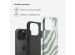 Selencia Coque arrière Vivid iPhone 15 Pro - Colorful Zebra Sage Green
