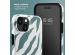 Selencia Coque arrière Vivid iPhone 15  - Colorful Zebra Pine Blue