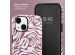 Selencia Coque arrière Vivid iPhone 14 - Trippy Swirl Dark Rose