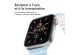 imoshion Bracelet magnétique en silicone pour l'Apple Watch Apple Watch Series 1-9 / SE - 38/40/41 mm / Series 10 - 42 mm - Bleu / Blanc