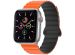 imoshion Bracelet magnétique en silicone pour l'Apple Watch Apple Watch Series 1-9 / SE - 38/40/41 mm / Series 10 - 42 mm - Orange / Noir