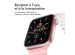 imoshion Bracelet magnétique en silicone pour l'Apple Watch Apple Watch Series 1-9 / SE - 38/40/41 mm / Series 10 - 42 mm - Rose / Blanc