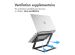 Accezz Origami Laptop Stand - Support pour ordinateur portable - Réglable et pliable - Universel - Gris foncé