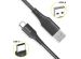 Accezz Câble USB-C vers USB iPhone 15 Plus - 0,2 mètre - Noir