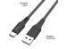 imoshion Câble USB-C vers USB Samsung Galaxy A32 (5G) - Textile tressé - 3 mètres - Noir