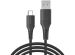 imoshion Câble USB-C vers USB Samsung Galaxy A34 (5G) - Textile tressé - 3 mètres - Noir