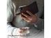 Selencia Étui de téléphone portefeuille en cuir véritable iPhone 14 Pro - Brun