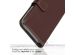 Selencia Étui de téléphone portefeuille en cuir véritable Samsung Galaxy A55 - Brun