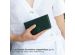 Selencia Étui de téléphone portefeuille en cuir véritable iPhone 15 Pro Max - Vert