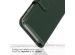 Selencia Étui de téléphone portefeuille en cuir véritable iPhone 15 Pro - Vert