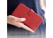 Selencia Étui de téléphone portefeuille en cuir véritable iPhone 15 Pro - Rouge