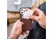 Accezz ﻿Coque en cuir de qualité supérieure avec fentes pour cartes iPhone 14 Plus - Brun