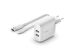 Belkin Boost↑Charge™ Dual USB Wall Charger iPhone 6 Plus + câble Lightning - 24W - Blanc