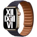 Apple Leather Link Apple Watch Series 1-10 / SE / Ultra (2) - 42/44/45/46/49 mm - Taille S/M - Ink