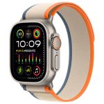 Apple Bracelet Trail Loop Apple Watch Series 1-9 / SE / Ultra (2) - 42/44/45/49 mm - Taille S/M - Orange / Beige