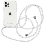 iMoshion Coque avec cordon iPhone 12 (Pro) - Blanc / Argent