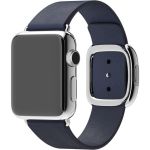 Apple Leather Band Modern Buckle Apple Watch Series 1-9 / SE - 38/40/41 mm / Series 10 - 42 mm - Taille L - Bleu