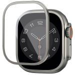 WiWu Protecteur d'écran avec bord en verre trempé Easy Install Apple Watch Series 7-9 - 45 mm - Argent