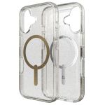 ZAGG Coque Milan Snap avec MagSafe iPhone 16 - Gold Glitter