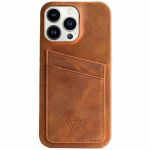 Wachikopa Coque Full Wrap C.C. avec 2 porte-cartes iPhone 13 Pro - Camel