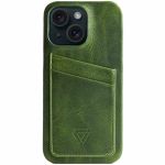 Wachikopa Coque Full Wrap C.C. avec 2 porte-cartes iPhone 15 - Forest Green