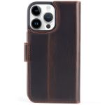 Wachikopa Étui de téléphone portefeuille Magic 2-in-1 iPhone 14 Pro - Dark Brown