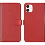 Selencia Étui de téléphone en cuir véritable iPhone 11 - Rouge