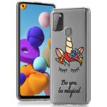 iMoshion Coque Design Samsung Galaxy A21s - Unicorn - Rouge