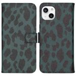 iMoshion Coque silicone design iPhone 13 - Green Leopard