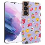 iMoshion Coque Design Samsung Galaxy S22 - Allover fastfood