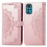 imoshion Etui de téléphone portefeuille Mandala Motorola Moto G22 - Rose Dorée