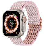 imoshion Bande élastique en nylon Apple Watch Series 1-10 / SE / Ultra (2) - 42/44/45/46/49 mm - Rose