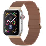 imoshion Bracelet en cuir magnétique Apple Watch Series 1-9 / SE - 38/40/41 mm / Series 10 - 42 mm - Brun