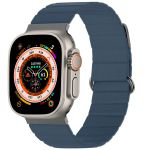 imoshion Bracelet en cuir magnétique Apple Watch Series 1-10 / SE / Ultra (2) - 42/44/45/46/49 mm - Bleu