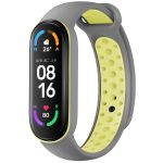 iMoshion Bracelet sportif en silicone Xiaomi Mi Band 5 / 6 - Gris / Lime